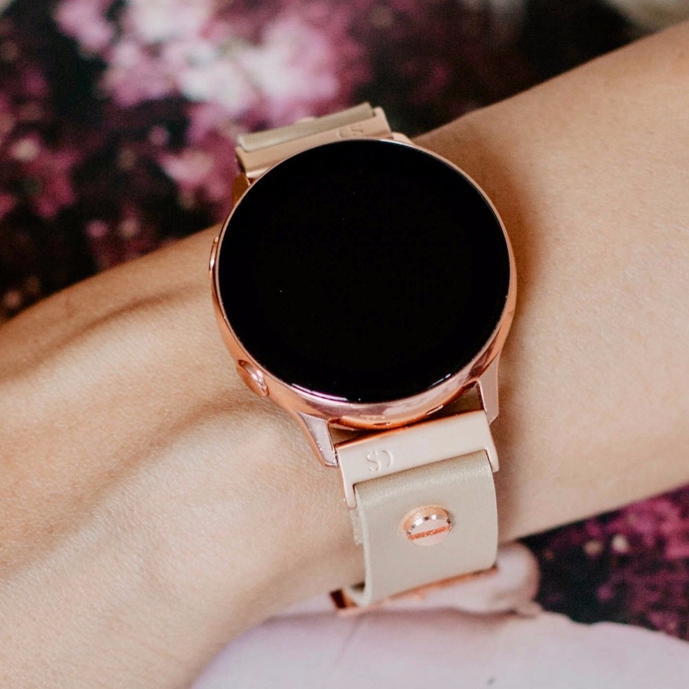 Galaxy Watch Active2 Cream Vegan Leather Band